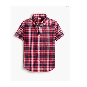Crewcuts Red and Blue Plaid Button Down Shirt